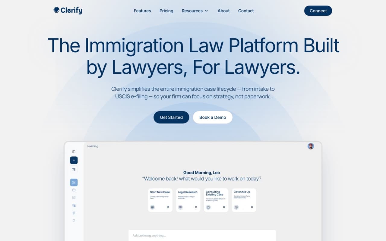 Clerify project screenshot